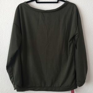 New with tags army green sweater